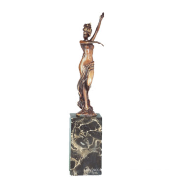 Female Art Collection Bronze Sculpture Nude Lady Decor Brass Statue TPE-739